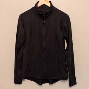 Gaiam Zip Up Jacket, Black, Women's Large